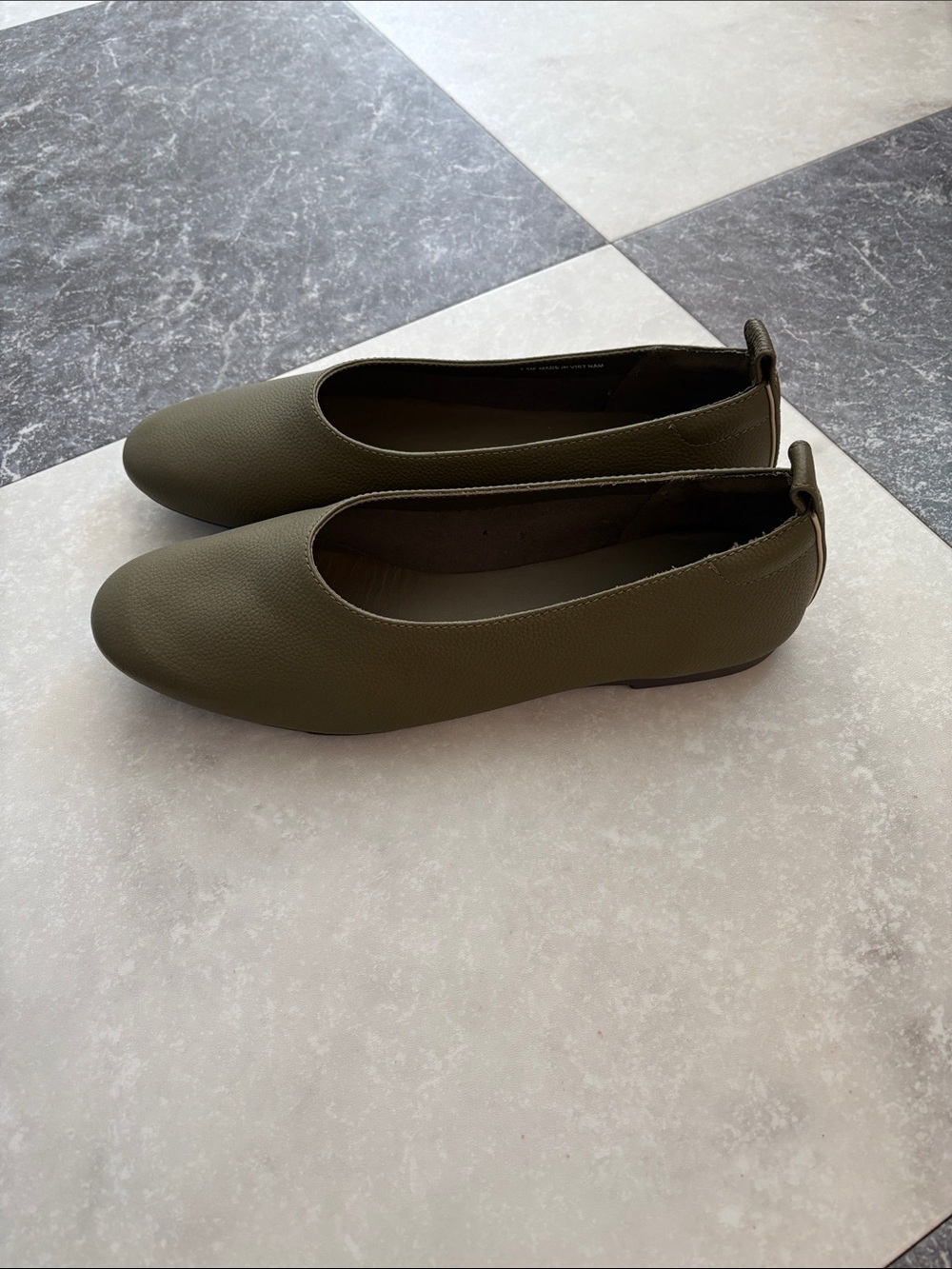 Everlane Olive Green Ballet Flats
